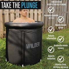 Wilder XL Ice Bath Cold Plunge – 86 Gallon Portable Ice Bath Tub for Recovery and Cold Water Therapy – Triple Insulated