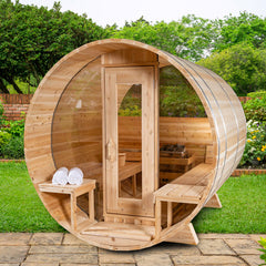 Serenity MP Barrel Sauna Deluxe Package w/Heater by Leisurecraft