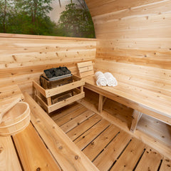 Serenity MP Barrel Sauna Deluxe Package w/Heater by Leisurecraft