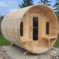 CT Tranquility Barrel Sauna Deluxe Package w/Heater by Leisurecraft