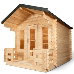 CT Georgian Cabin Sauna Deluxe Package w/Porch by Leisurecraft