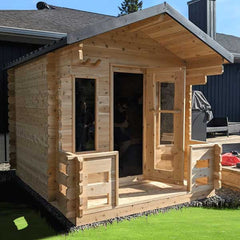 CT Georgian Cabin Sauna Deluxe Package w/Porch by Leisurecraft