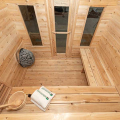 CT Georgian Cabin Sauna Deluxe Package w/Porch by Leisurecraft