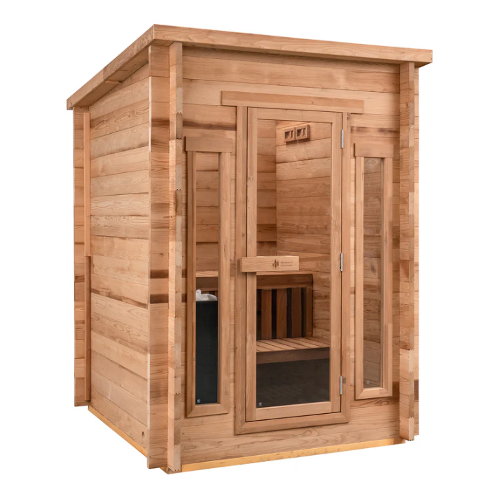 Cabin Outdoor Sauna – 4 Person Classic Outdoor Sauna - Best Cold Plunge Tubs - Patio Elegance