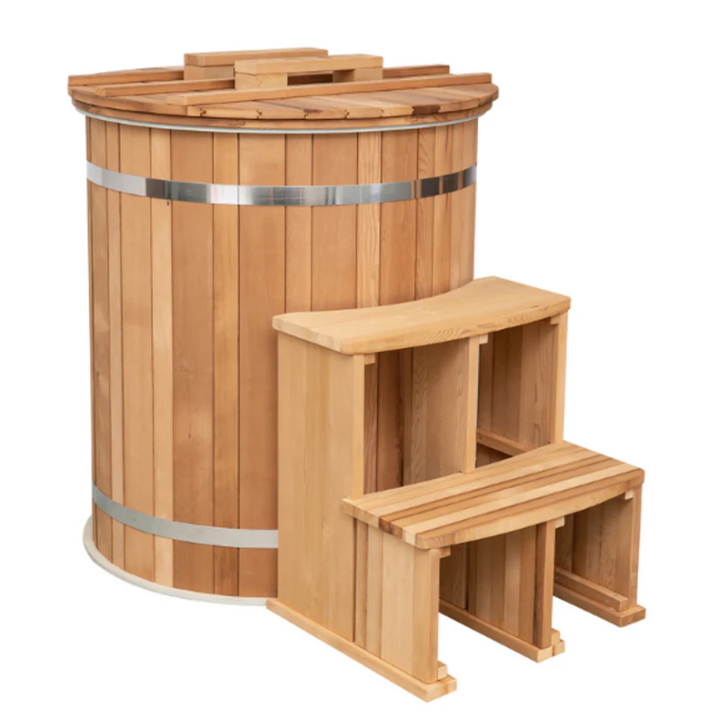 Alaskan Cold Plunge Tub – Classic Outdoor Cold Therapy Barrel Tub - Best Cold Plunge Tubs - Patio Elegance