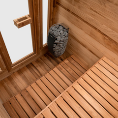 Cabin Outdoor Sauna – 4 Person Classic Outdoor Sauna - Best Cold Plunge Tubs - Patio Elegance