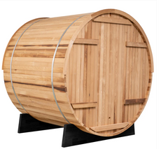 Extra-Wide Barrel Outdoor Sauna – 6 Person Spacious Outdoor Sauna - Best Cold Plunge Tubs - Patio Elegance