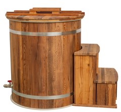 Alaskan Cold Plunge Tub – Classic Outdoor Cold Therapy Barrel Tub - Best Cold Plunge Tubs - Patio Elegance