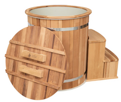 Alaskan Cold Plunge Tub – Classic Outdoor Cold Therapy Barrel Tub - Best Cold Plunge Tubs - Patio Elegance