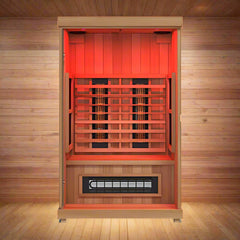 Finnmark FD-2 Full-Spectrum 2-Person Home Infrared Sauna With Built-In LCD Touchscreen Controller [FD-KN002] (SAK94731) - Best Cold Plunge Tubs - SAKSBY WHOLESALE