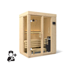 Kohler C1 Luxury Indoor Scandinavian Spruce Home Sauna Kit (SAK60418) - Best Cold Plunge Tubs - SAKSBY WHOLESALE