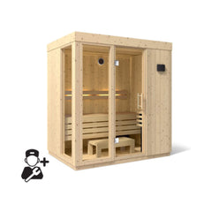 Kohler C1 Luxury Indoor Scandinavian Spruce Home Sauna Kit (SAK60418) - Best Cold Plunge Tubs - SAKSBY WHOLESALE