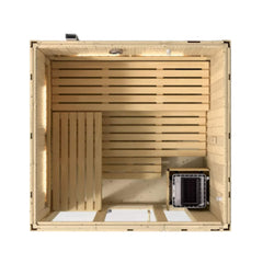 Kohler C1 Luxury Indoor Scandinavian Spruce Home Sauna Kit (SAK60418) - Best Cold Plunge Tubs - SAKSBY WHOLESALE