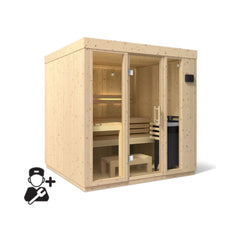Kohler C1 Luxury Indoor Scandinavian Spruce Home Sauna Kit (SAK60418) - Best Cold Plunge Tubs - SAKSBY WHOLESALE