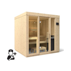 Kohler C1 Luxury Indoor Scandinavian Spruce Home Sauna Kit (SAK60418) - Best Cold Plunge Tubs - SAKSBY WHOLESALE