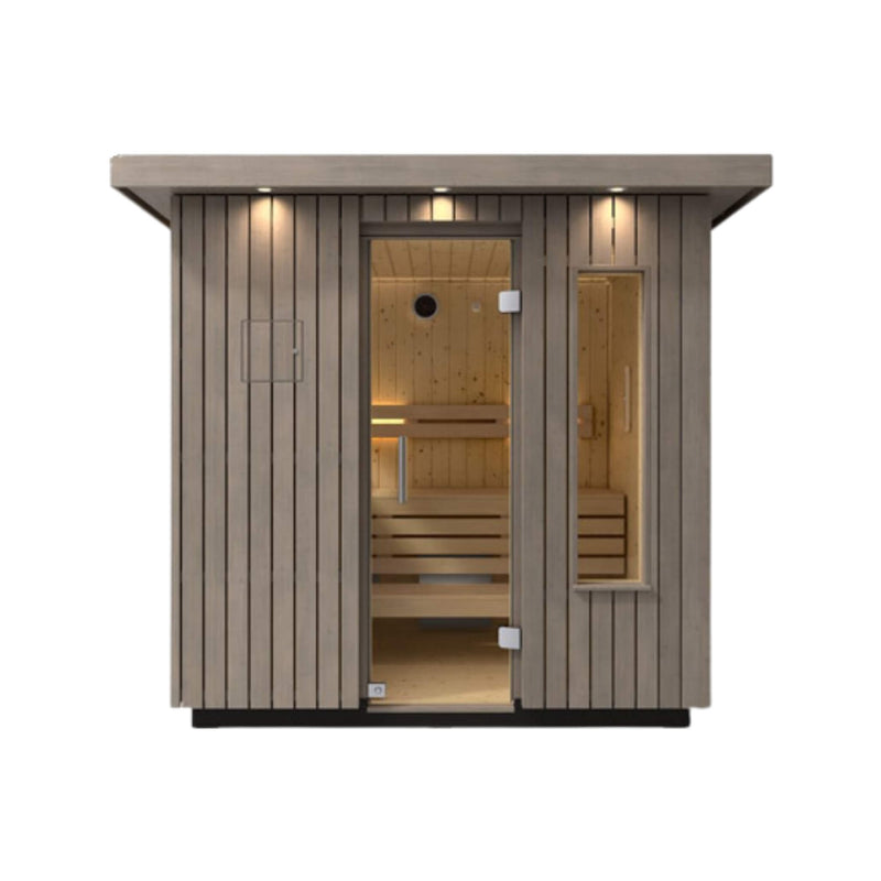 Kohler C2 Outdoor Weathered Gray Spruce Sauna Kit (SAK39184) - Best Cold Plunge Tubs - SAKSBY WHOLESALE