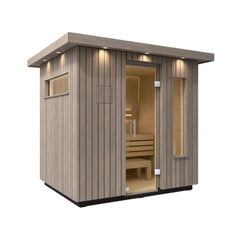 Kohler C2 Outdoor Weathered Gray Spruce Sauna Kit (SAK39184) - Best Cold Plunge Tubs - SAKSBY WHOLESALE