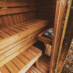 Patio Elegance MW16 ThermoWood Outdoor Sauna - Premium Outdoor Relaxation Experience - Best Cold Plunge Tubs - Patio Elegance