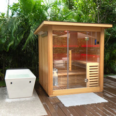 6 Person Traditional Sauna & Luxury Plunge by REVIVE - Best Cold Plunge Tubs - REVIVE