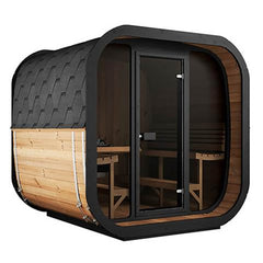 SaunaLife Model CL7G 6-Person Cube-Series Luxury Wooden Outdoor Home Sauna Kit [SL-MODELCL7G] (SAK95274) - Best Cold Plunge Tubs - SAKSBY WHOLESALE