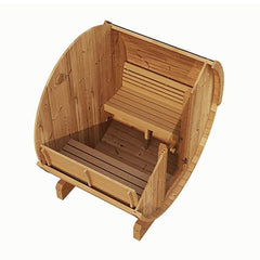 SaunaLife Model E6 Ergo Series 3-Person Thermo-Spruce Backyard Sauna Barrel [SL-MODELE6] (SAK38572) - Best Cold Plunge Tubs - SAKSBY WHOLESALE