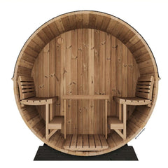 SaunaLife Model EE8G Ergo Series 6-Person Outdoor Sauna Barrel With Tempered Glass Front [SL-MODELEE8G] (SAK95812) - Best Cold Plunge Tubs - SAKSBY WHOLESALE